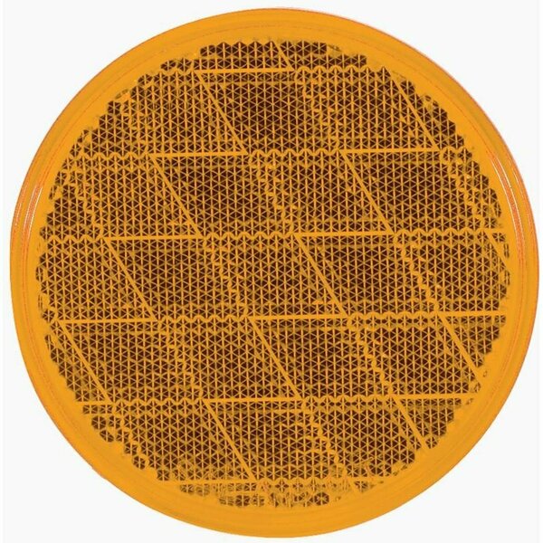 Optronics 3in. round, yellow, self adhesive reflector RE21AB